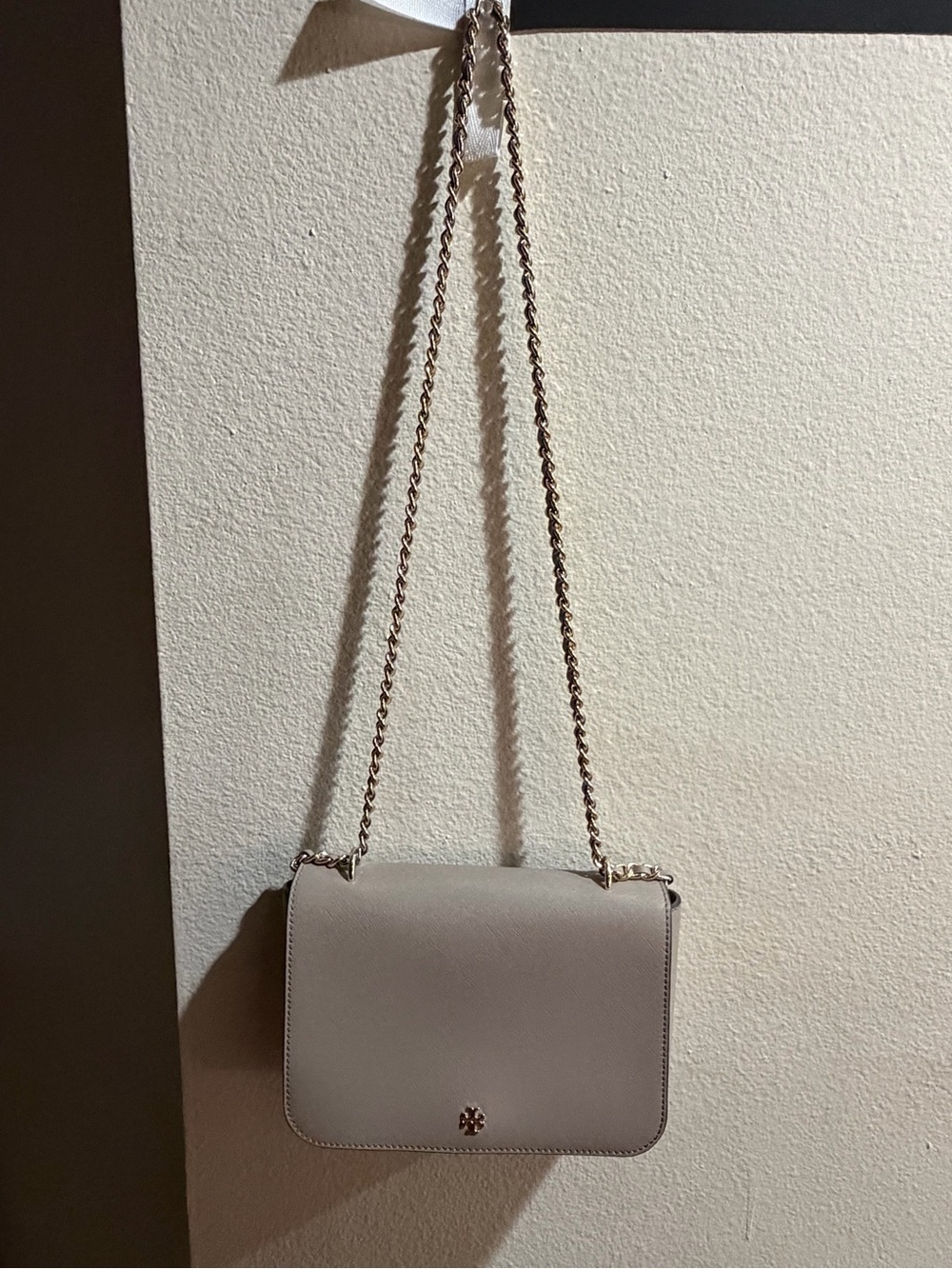 Tory Burch Chain Shoulder Bag - Light Gray